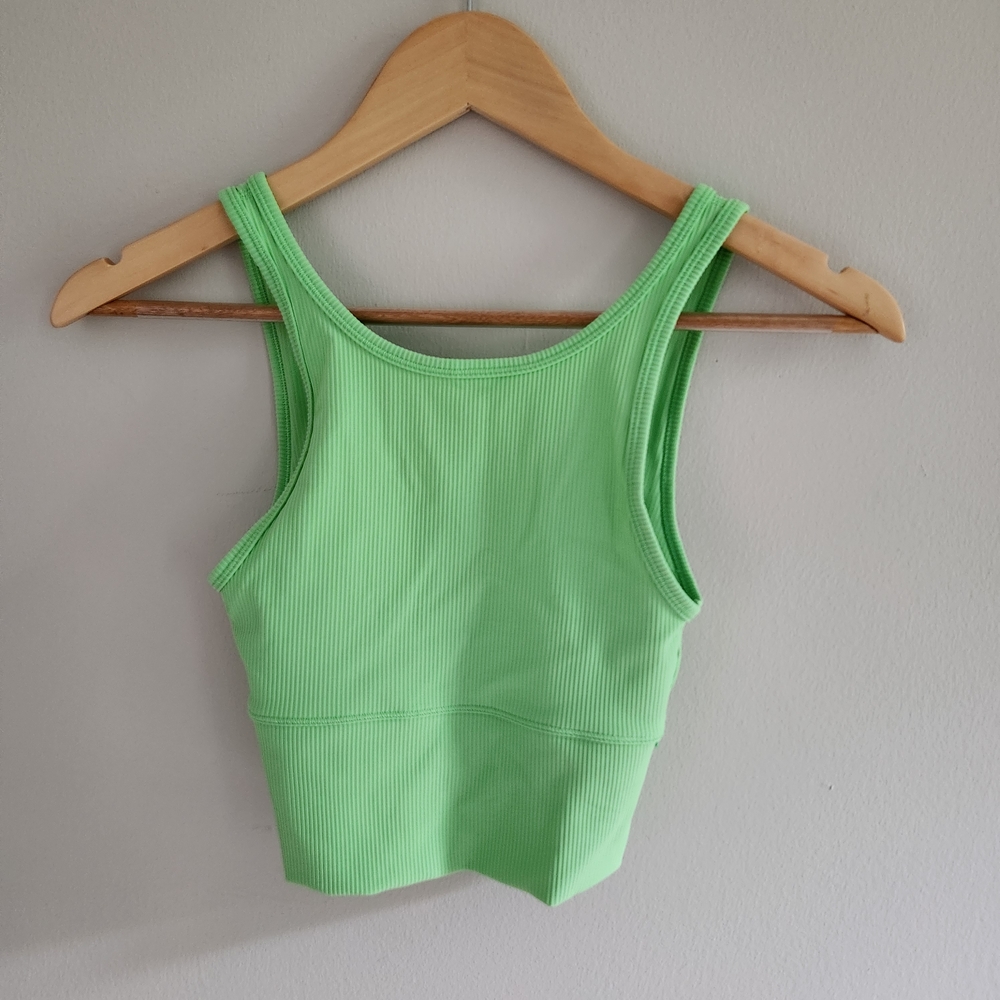 NEW Lululemon Athletica Light Green Ribbed Tank Top